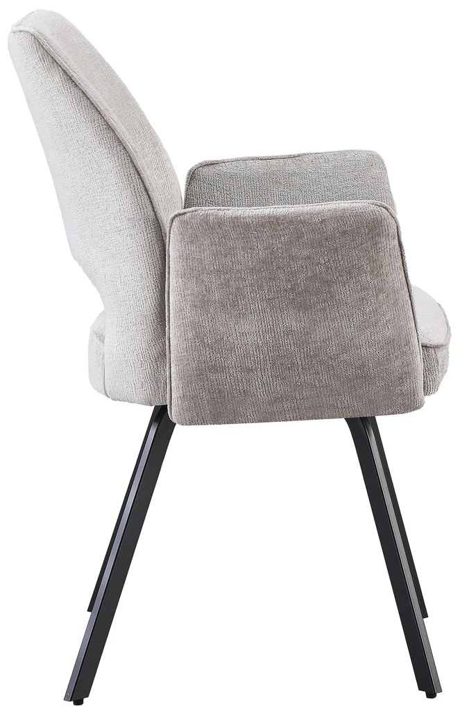 MAZZONI EXPORT TULIP Sötét Beige (UF980-03 szövet) - MODERN KÁRPITOZOTT KARFÁS SZÉK NAPPALIBA/ÉTKEZŐBE/LOFT IRODÁBA