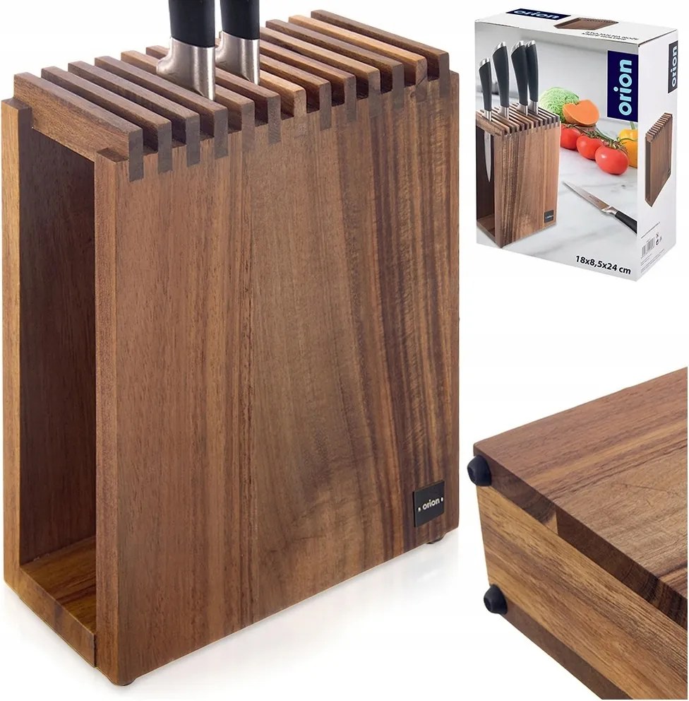 Fából Készült konyhai késblokk állvány univerzális konyhai késekhez