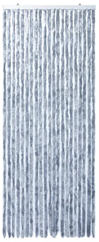 ezüstszínű zsenília rovarfüggöny 90 x 220 cm