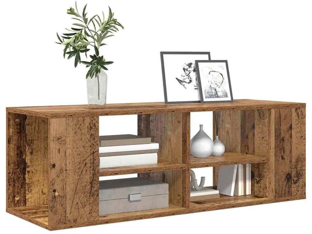 Fali TV szekrény Régi fa 102 x 35 x 35 cm Faanyag