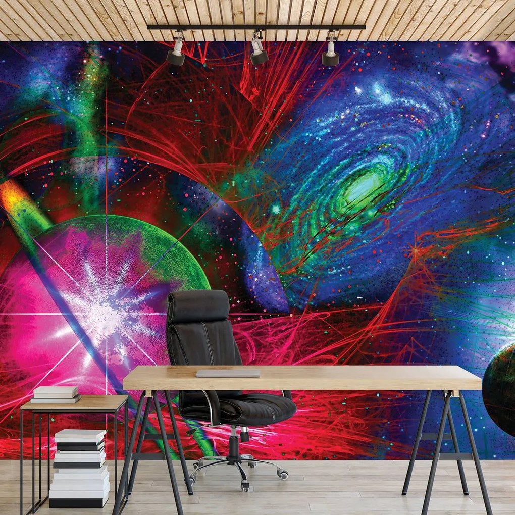 Fotótapéta - Színes absztrakt világegyetem (152,5x104 cm)