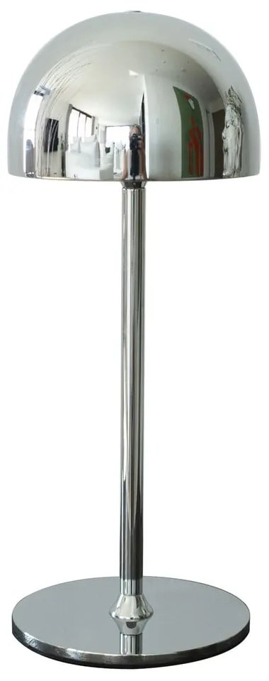 Ezüstszínű LED asztali lámpa távirányítóval, fém búrával (magasság 30 cm) Tim – Sirius
