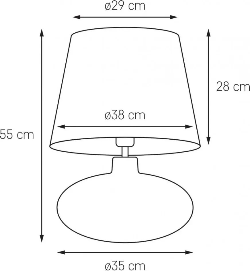 Kaspa SAWA 40583108 Asztali lámpa 1x25W/E27 IP20