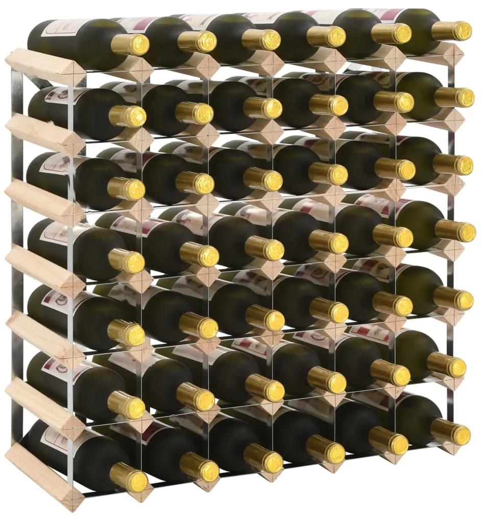 vidaXL tömör fenyőfa bortartó állvány 42 palackhoz