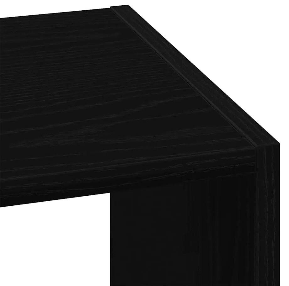 fekete tölgy szerelt fa könyvespolc halmozható 30 x 30 x 80 cm
