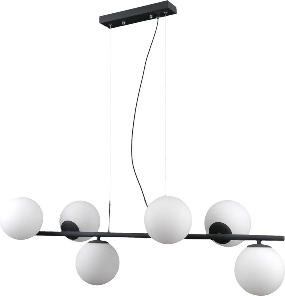 Italux modern függeszték raddi fehér fekete itxpnd-5510-6-bk