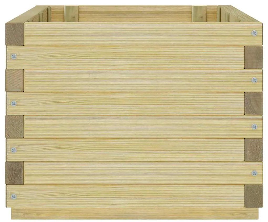 téglalap alakú fa magaságyás 100 x 50 x 40 cm