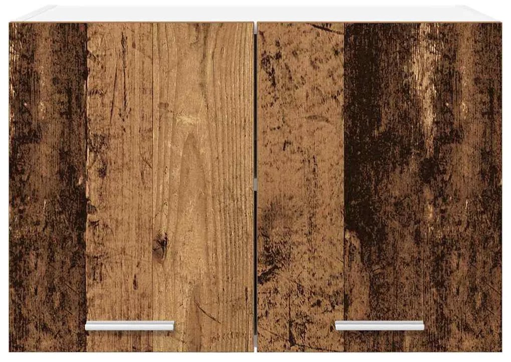 Függő szekrény Riga 2 pcs Régi fa és fehér 60 x 31 x 40 cm