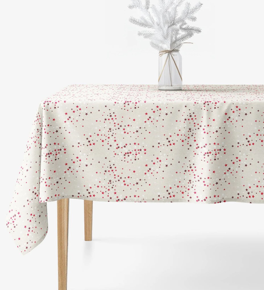 Goldea szögletes terítő valencia - csillagok natúr alapon 120 x 120 cm