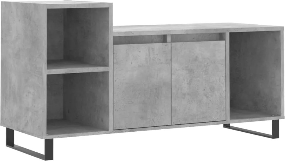 vidaXL betonszürke szerelt fa TV-szekrény 100 x 35 x 55 cm