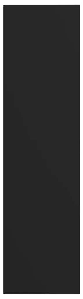 fekete forgácslap könyv-/TV-szekrény 36 x 30 x 114 cm