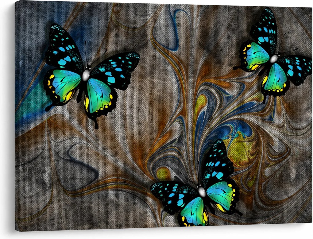 Kép - fényes pillangók képben (70x50 cm)