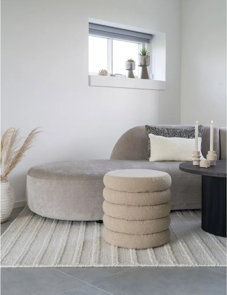 Brooklyn puff, tároló puff, bouclé, bézs