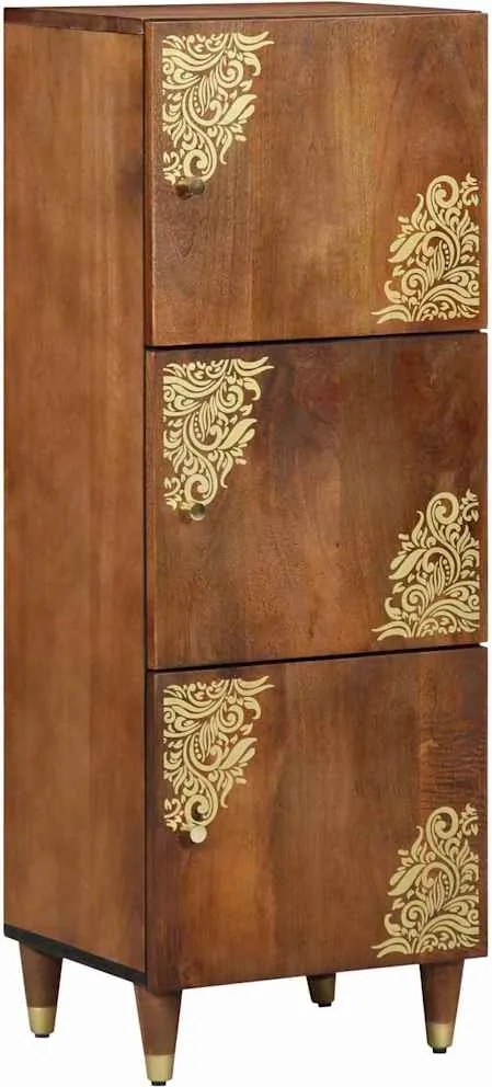 vidaXL Magasfiú polcokkal Barna 40 x 33 x 110 cm Tömör Mangófát