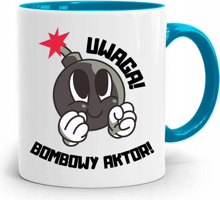 Színésznőnek Bögre Kék Születésnapi Ajándék fényképes nyomtatással