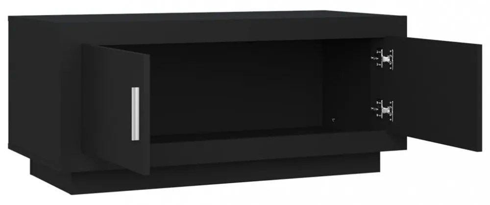 fekete szerelt fa dohányzóasztal 102 x 55 x 45 cm