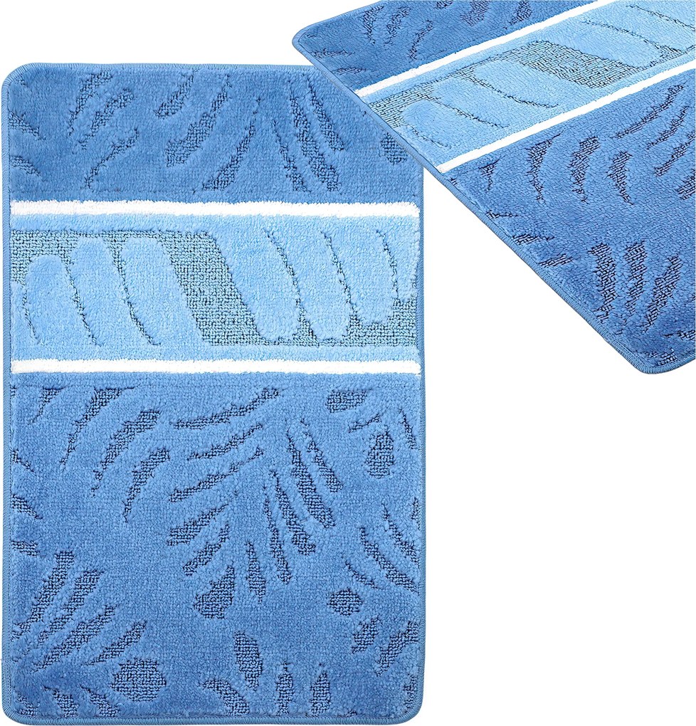 Fürdőszobaszőnyeg Csúszásgátló Nagy Gyorsan Száradó 50X80 Kék Vastag