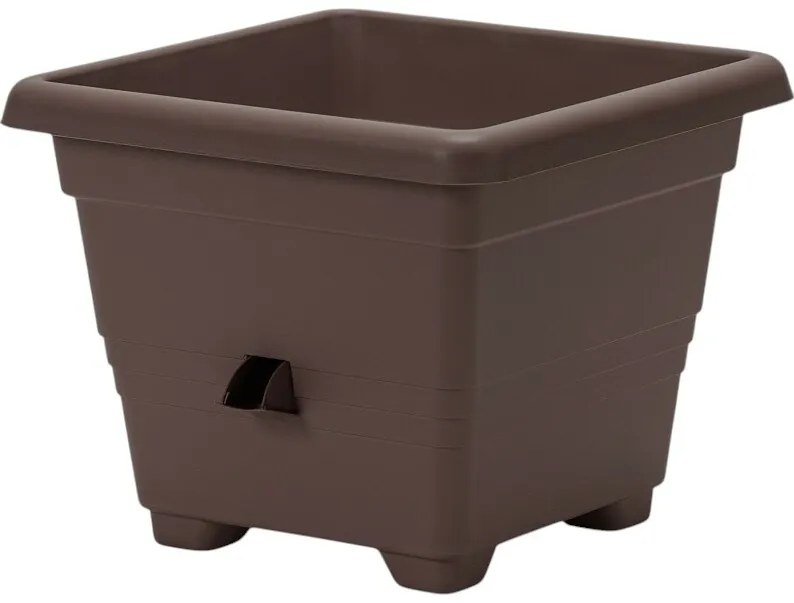 Plastia Bergamot önöntöző virágtartó 35 x 35 cm barna, 35 x 35 cm