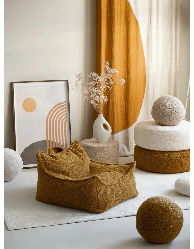 Barna buklé gyerek babzsákfotel Chair – Wigiwama