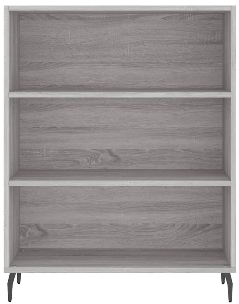 szürke sonoma színű szerelt fa polcos szekrény 69,5x32,5x90 cm