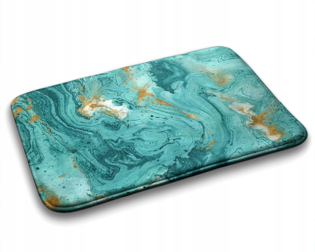 Trendi fürdőszobaszőnyeg Türkiz márvány 90x60 cm