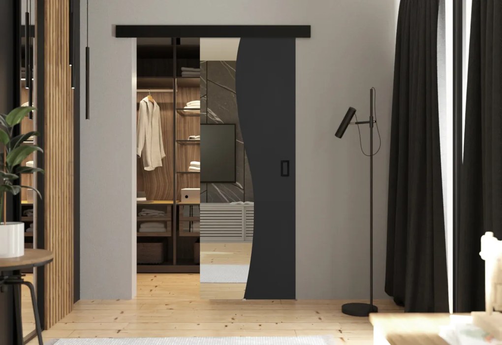 FALENA 80 tolóajtó, 80x205, fekete