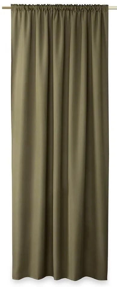AmeliaHome Oxford Pleat függöny, khaki, 140 x 250 cm