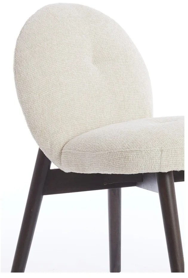 Krémszínű kárpitozott étkezőfotel szett 2 db-os Sinosa – Light & Living