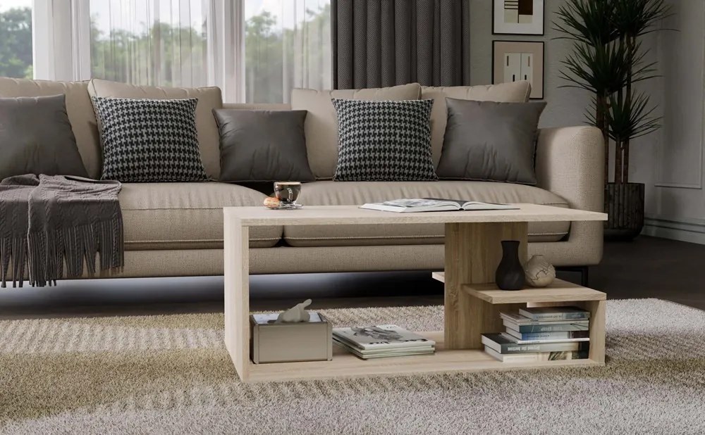 Odell Dallas dohányzóasztal, 91x40x51 cm, sonoma