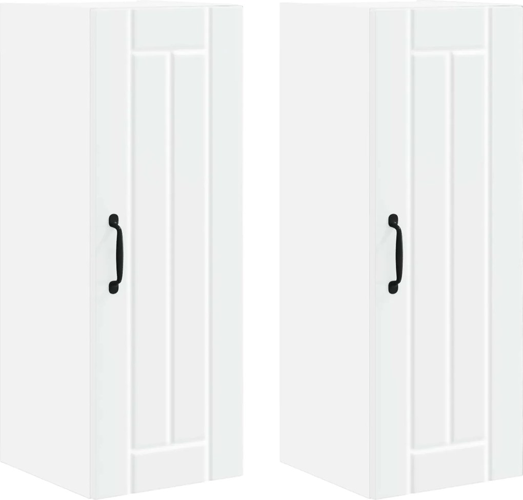 vidaXL Konyhaszekrény 2 pcs Fehér 30 x 31 x 80 cm Faanyag