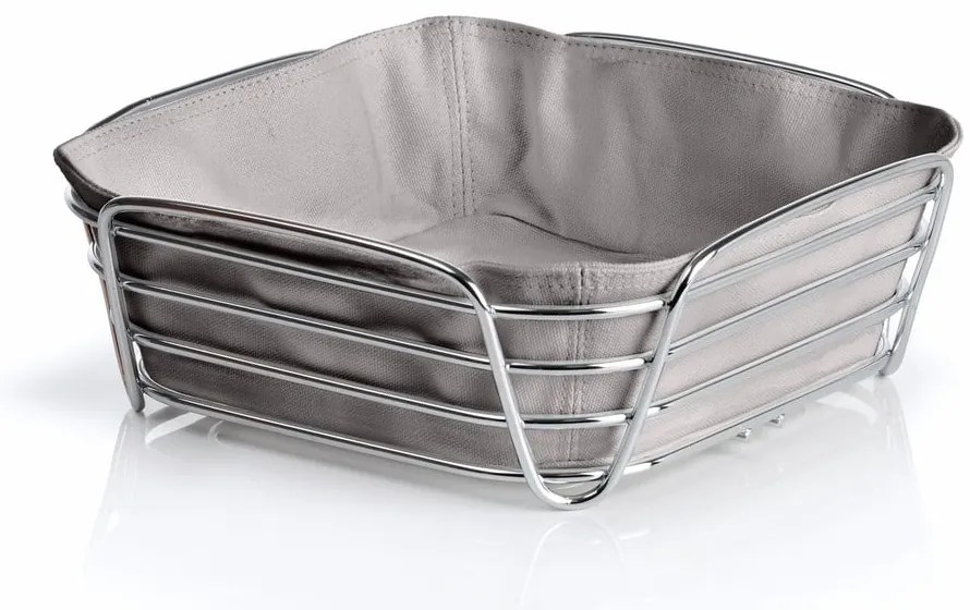 Delara szürke kenyértartó kosár szürke pamut belsővel, szélesség 25 cm - Blomus