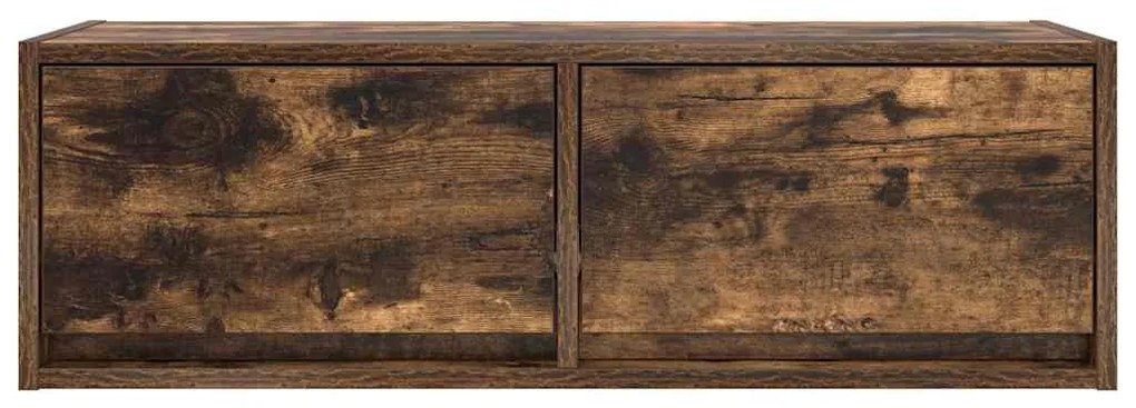 2 db füstös tölgy színű szerelt fa TV-szekrény 80x31x25,5 cm