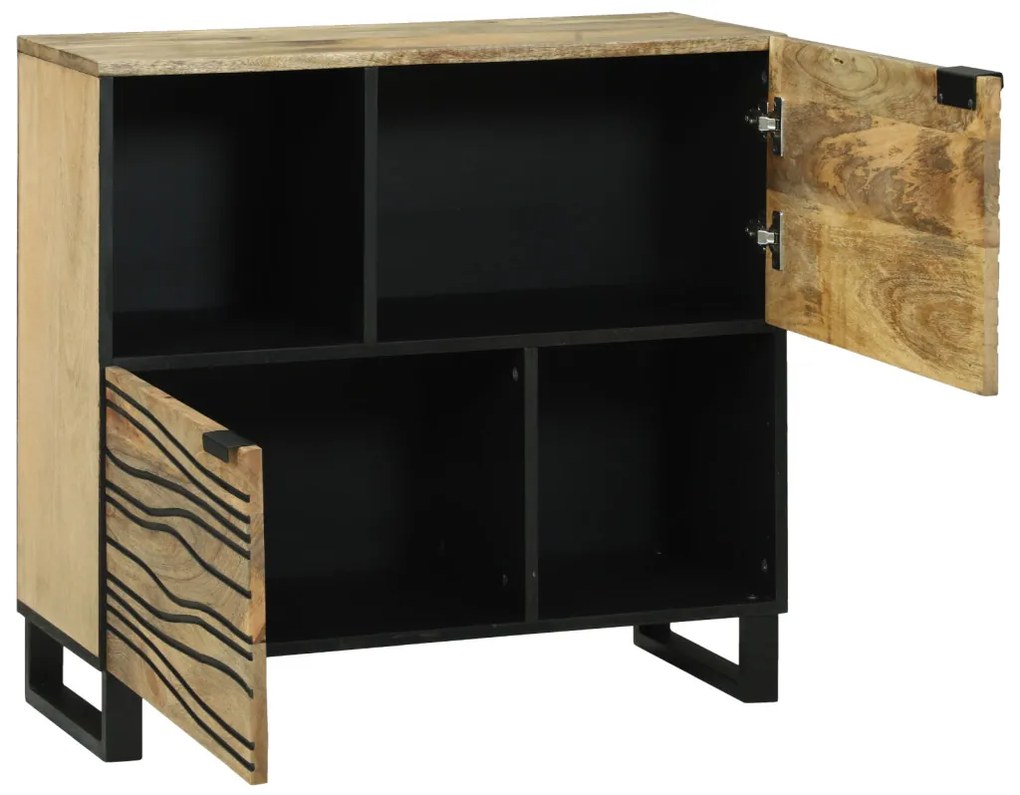 Fiókos szekrény – 80x33,5x75 cm, tömör mangófából készült