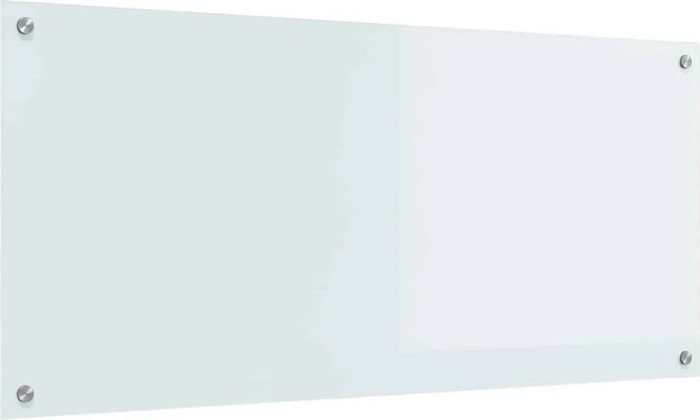 vidaXL Konyhai splashback Fehér 110 x 50 cm edzett üveg