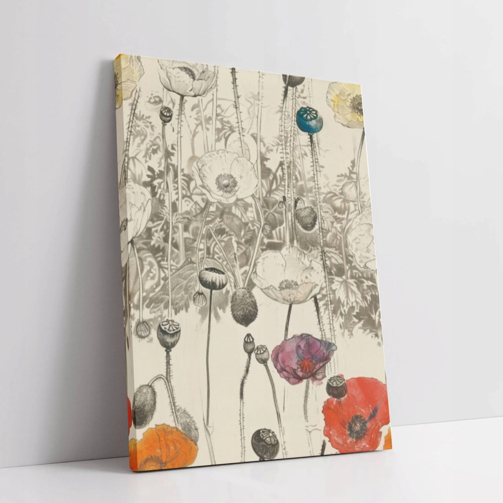 Vászonkép Pipacs kert virágok minimalizmus otthon nappali szoba 60x80