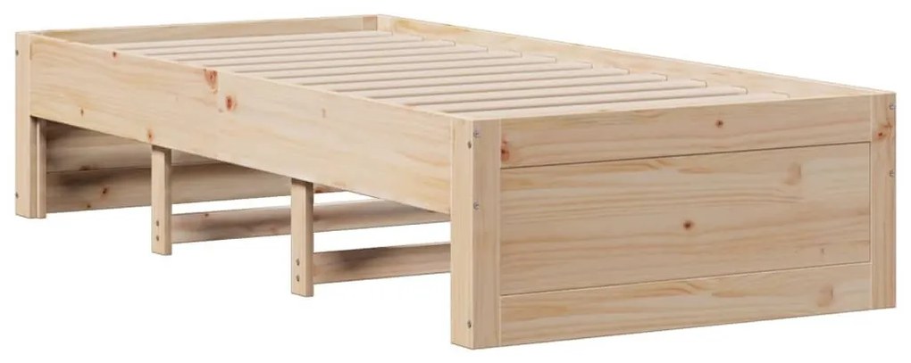 tömör fenyőfa fiókos ágykeret matrac nélkül 75 x 190 cm