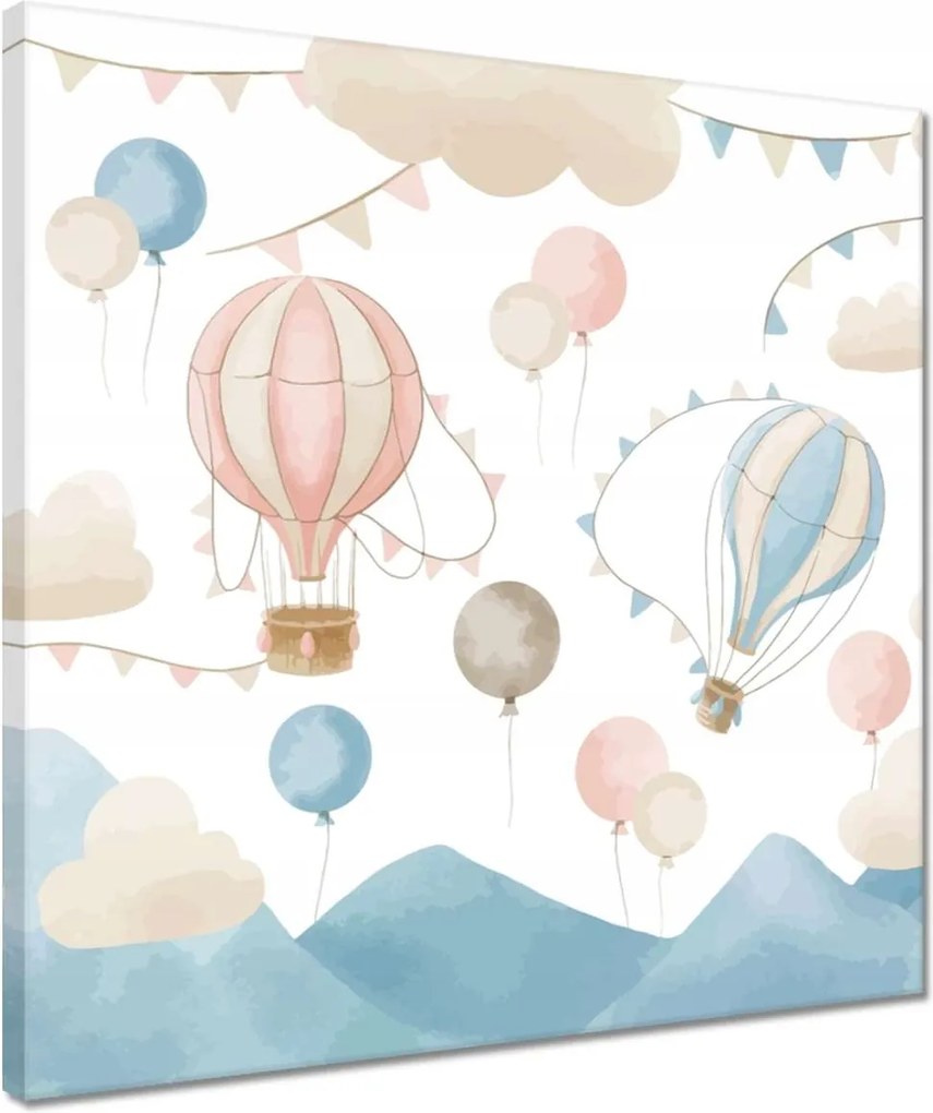 Vászonkép 40x40 Léggömb motívum a gyerekszobába