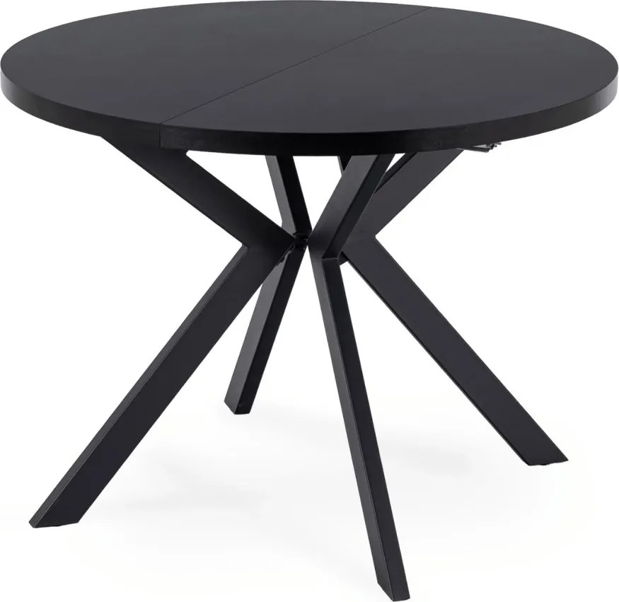 Bővíthető Étkezőasztal Fekete Színben. LUKAS 100-250 cm