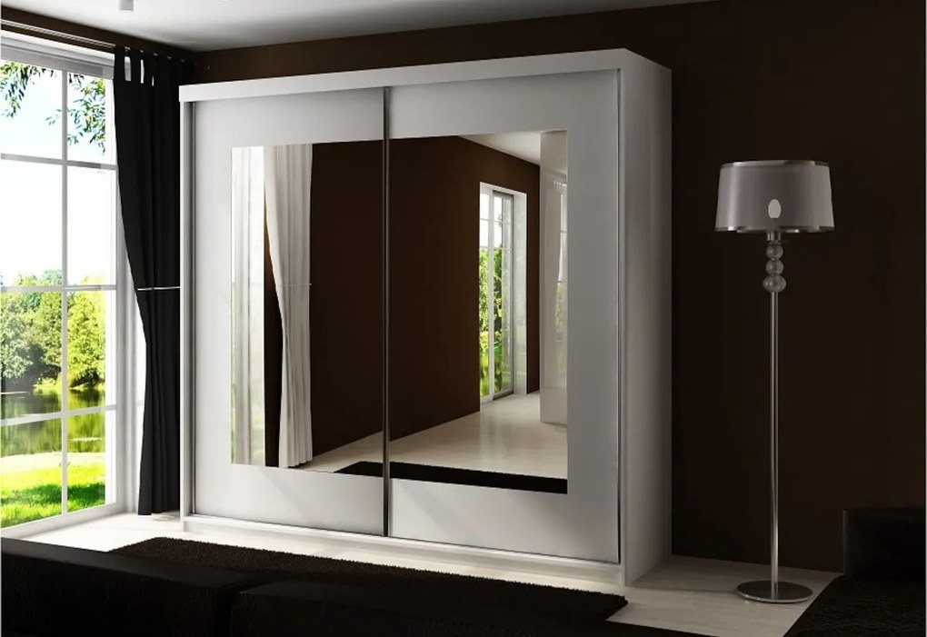 AFILA 150 ruhásszekrény, 150x200x62, sötét hamu