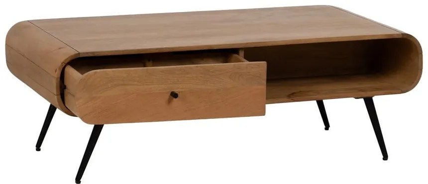 Natúr színű mindifa dohányzóasztal 60x120 cm Mahón – Ixia