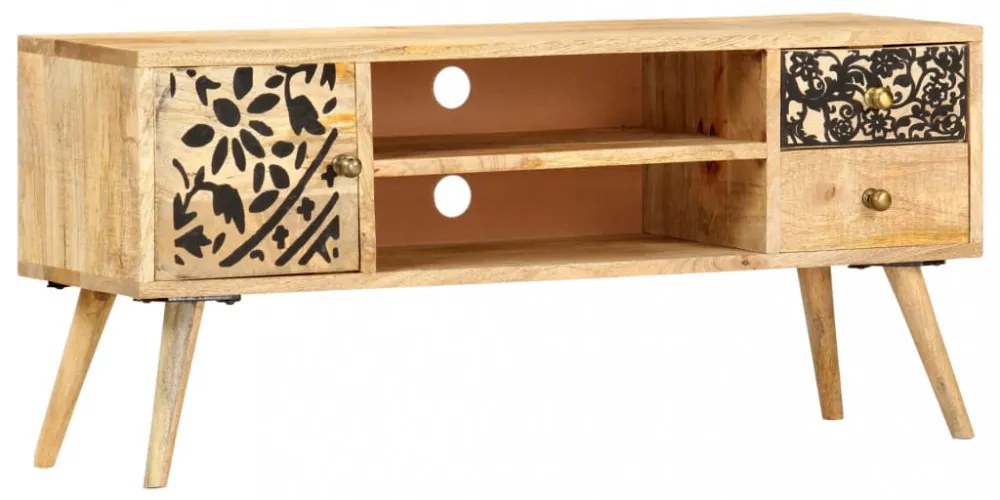 tömör mangófa TV-szekrény 100 x 30 x 45 cm