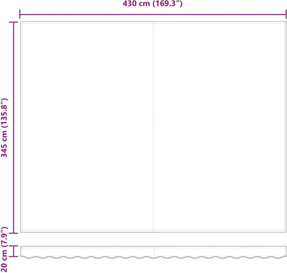 Behúzható napellenző Bézs 450 × 350 cm Poliészter és acél