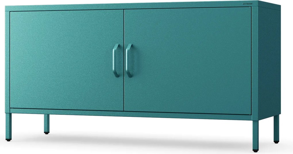 Fém TV-szekrény lábakkal, tengerkék, 1150x595x400 mm: ROSA Modern