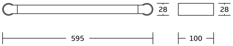 Mexen Base, 2 soros törölközőtartó, króm, 7088225-00