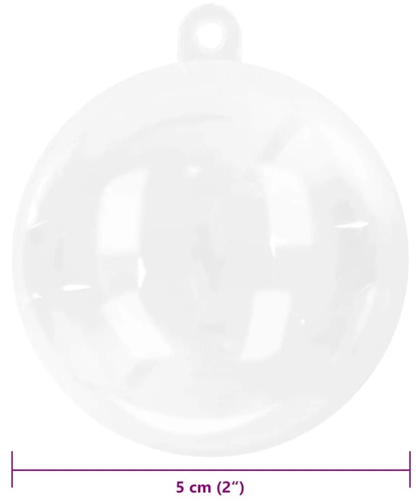 Karácsonyi Díszgömb Készlet 200 pcs Átlátszó Ø 5 cm