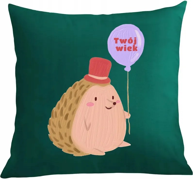 Szülinapi párna párnahuzat Süni Életkor Ajándék