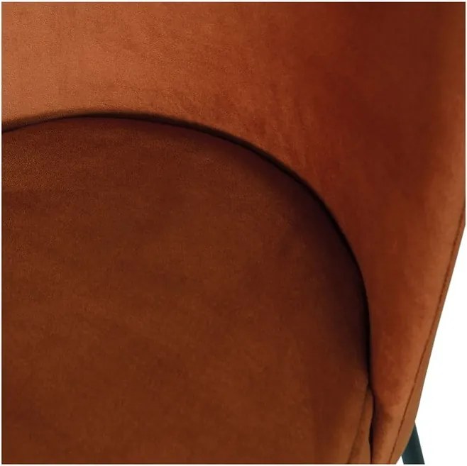 Téglavörös bársony étkezőszék szett 2 db-os Vogue – WOOOD