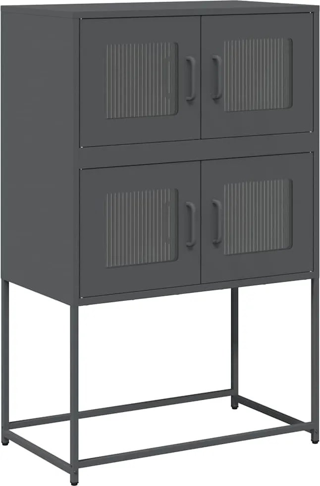vidaXL Highboard antracit 68x39x107 cm Acél
