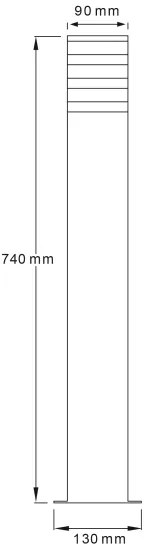 Kültéri lámpa TEKSAS 1xE27/12W/230V IP44 74 cm antracit