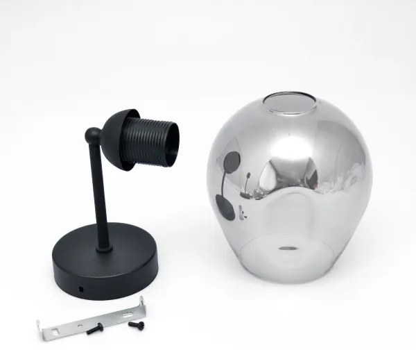 Fali lámpa LILI 1xE27/15W/230V fekete/szürke